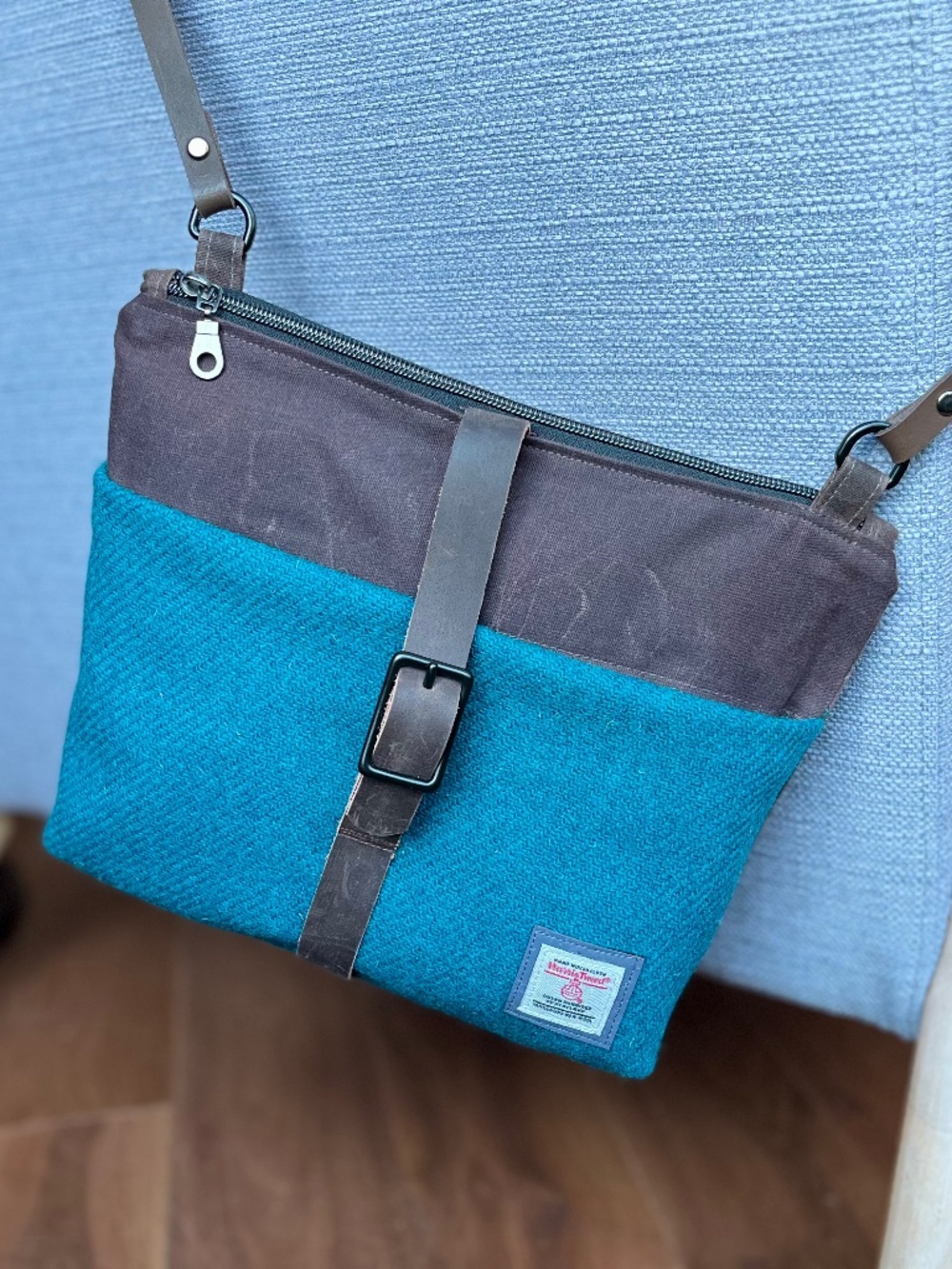 Harris Tweed 100% pure wool crossbody bag